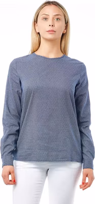 Blue Cotton Women Shirt