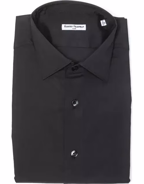 Robert Friedman Grey Cotton Men Shirt