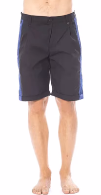 Black Cotton Men's Casual Short