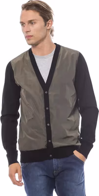 Multicolor Wool Men Cardigan