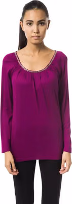 Purple Viscose Women Top