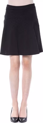 Black Polyester Women Skirt