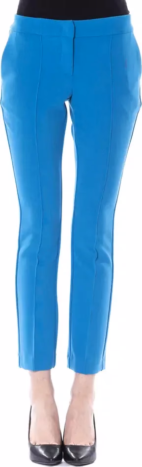 BYBLOS Light Blue Polyester Women Skinny Pant