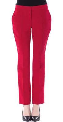 Fuchsia Polyester Women Pant