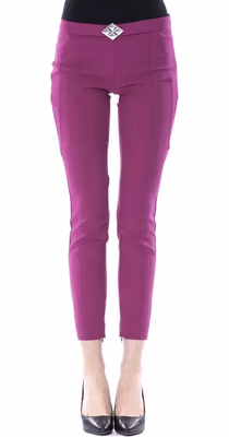 Purple Polyester Women Pants