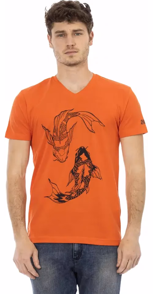 Trussardi Action Red Cotton Men T-Shirt