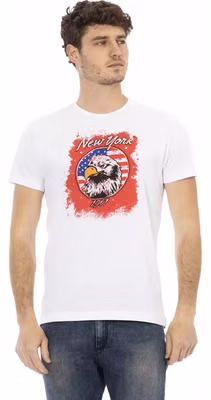 White Cotton Men T-Shirt