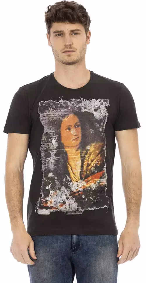 Trussardi Action Black Cotton Men T-Shirt