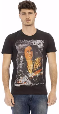 Black Cotton Men T-Shirt