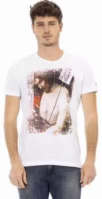 White Cotton Men's T-Shirt