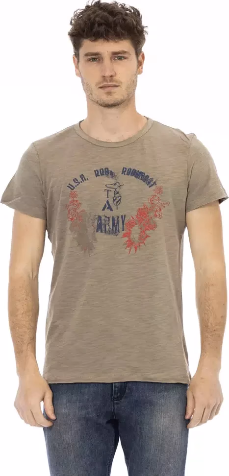 Trussardi Action "Green Cotton Men T-Shirt"