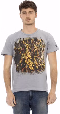Gray Cotton Men T-Shirt