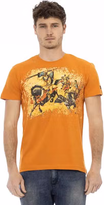 "Orange Cotton Men T-Shirt"