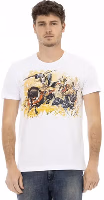 White Cotton Men T-Shirt