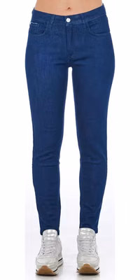 Blue Cotton Women Skinny Jean
