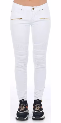 White Cotton Women Jeans