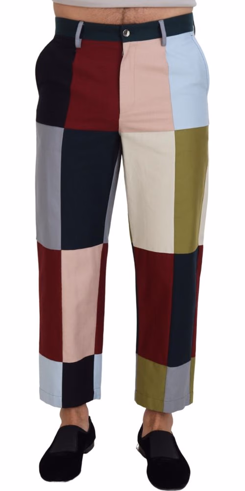 Dolce & Gabbana Multicolor Cotton Patchwork Pants
