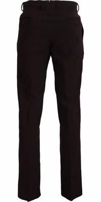 Brown Straight Fit Formal Men Pants