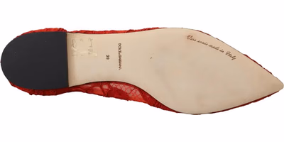 Red Taormina Crystals Loafers Flats Shoes