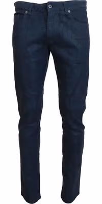 Blue Cotton Tapered Slim Fit Men Casual Denim Jeans