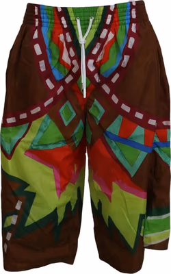Multicolor Printed Men Beachwear Shorts Swimwear