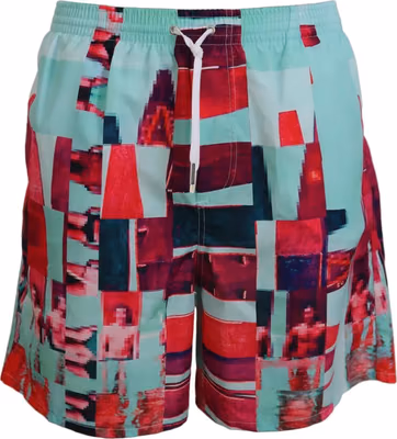 Multicolor Printed Beachwear Shorts Swimwear