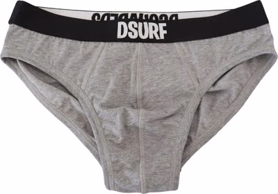 Gray DSURF Logo Cotton Stretch Men Brief Underwear