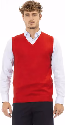 Red Viscose Men Jacket