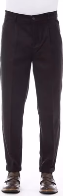 Brown Wool Men Pant