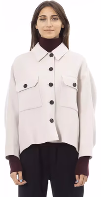 Elegant White Wool Blazer Jacket
