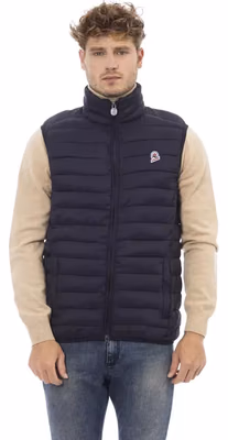 Blue Polyamide Men Vest
