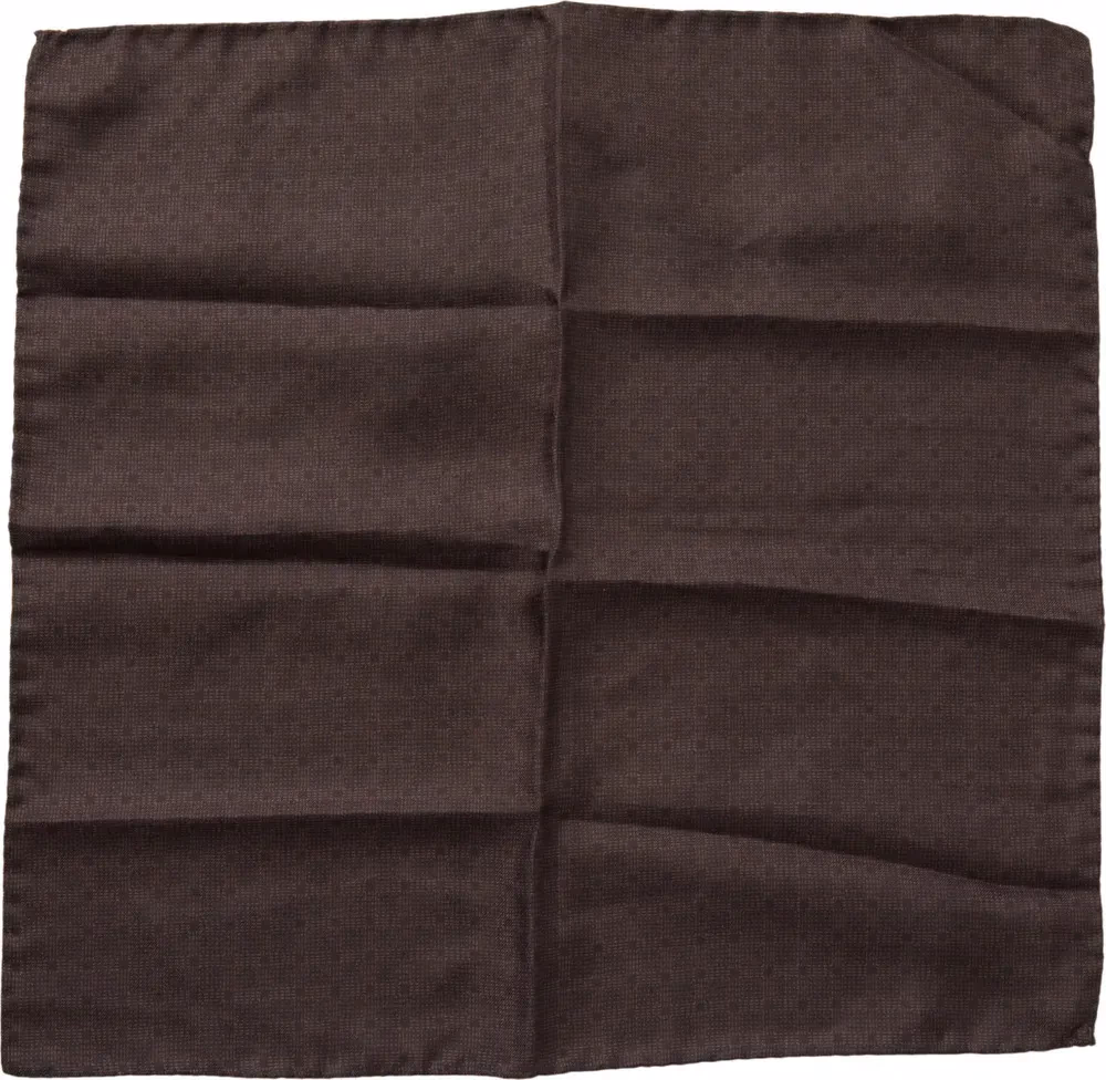Dolce & Gabbana Brown Patterned Silk Square Handkerchief Scarf