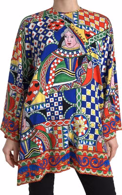 Multicolor Printed Long Sleeves Blouse Top