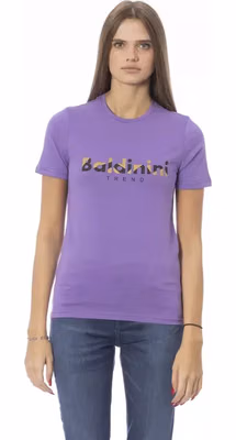 Purple Cotton Women T-Shirt