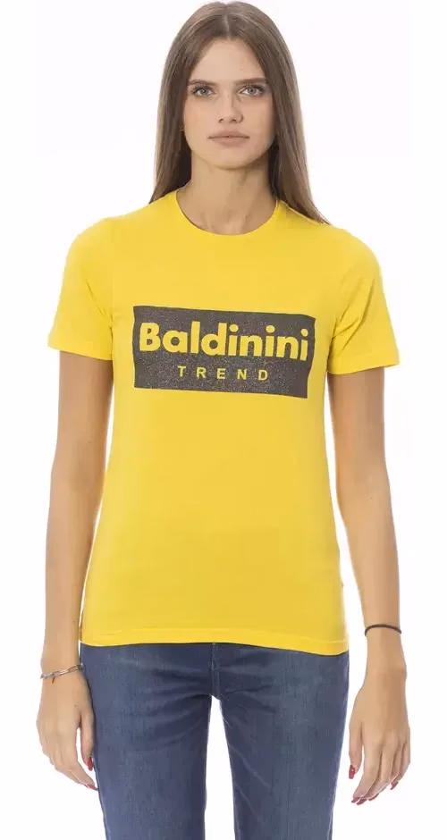 Baldinini Trend Yellow Cotton Women T-Shirt