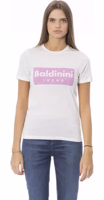 White Cotton Women T-Shirt