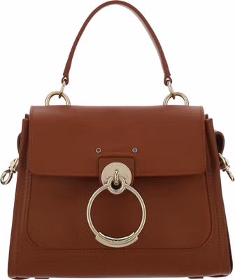 Brown Calf Leather Tess Handbag