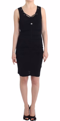 Black pencil sheath dress