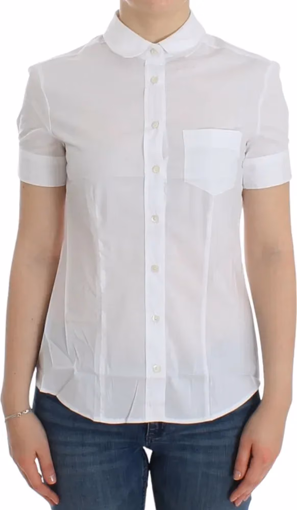 John Galliano White Cotton Shirt Top