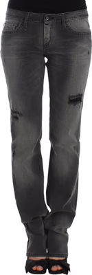 Gray straight leg jeans