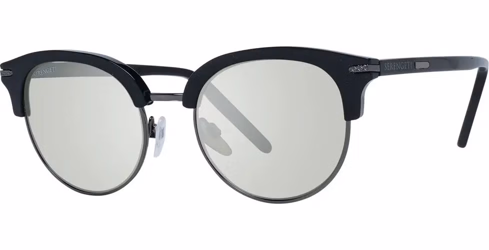 Serengeti Black Acetate & Metal Sunglasses