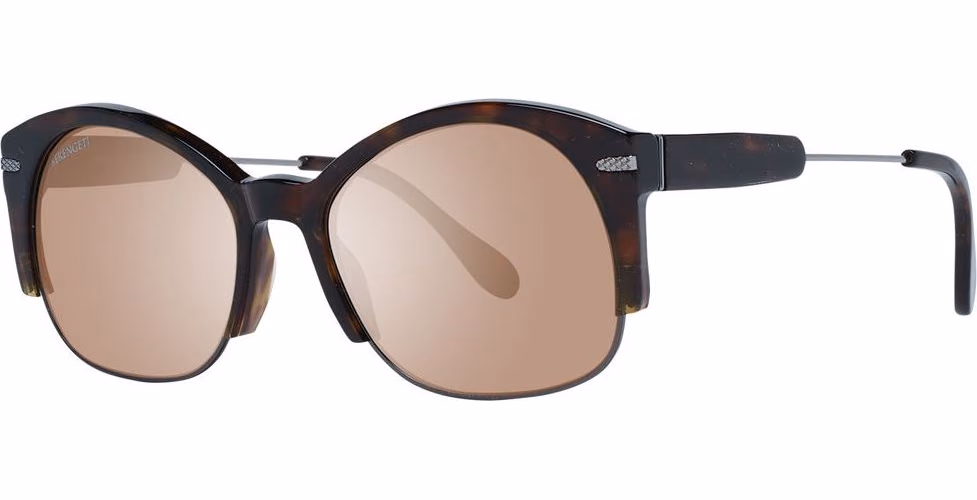 Serengeti Brown Acetate & Metal Sunglasses