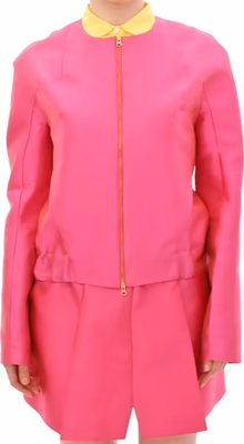 Pink silk blend jacket