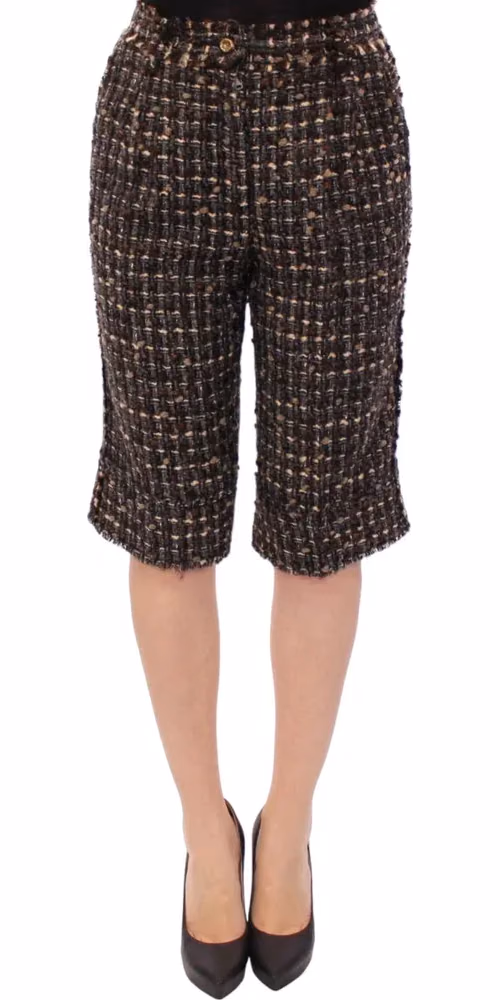 Dolce & Gabbana Multicolor wool shorts pants