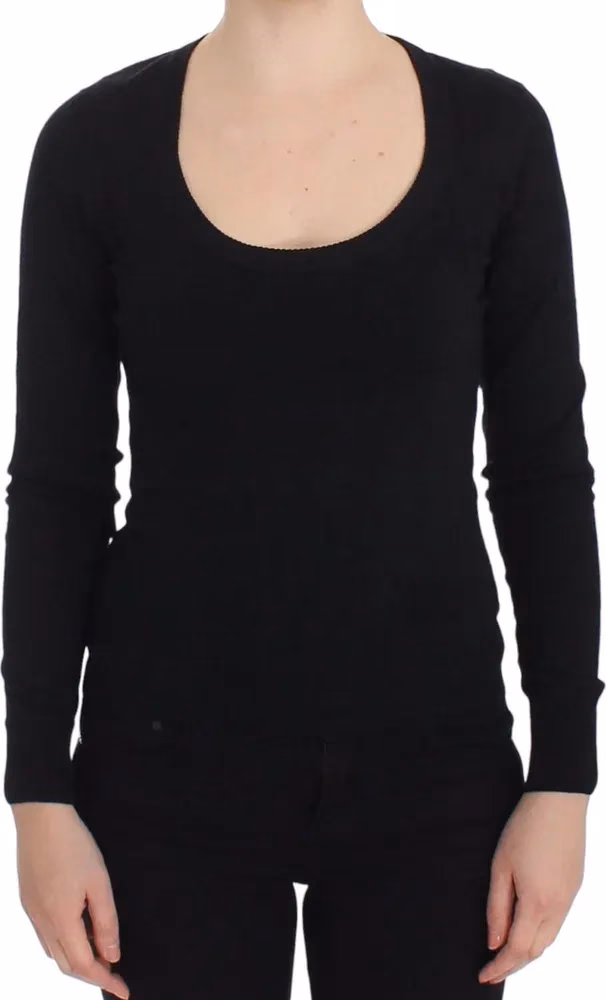 Dolce & Gabbana Black Cashmere Crewneck Sweater Pullover