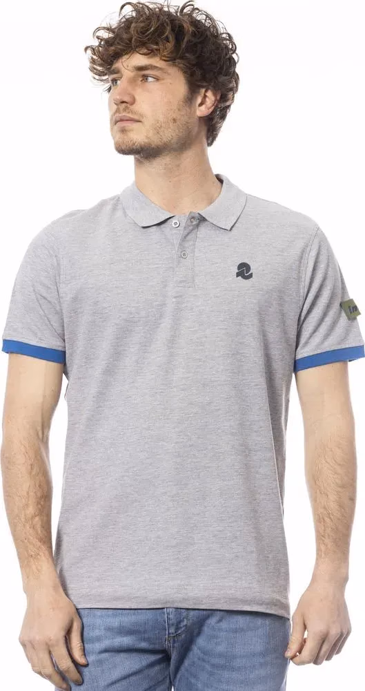 Invicta Gray Cotton Men Polo Shirt