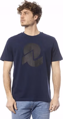 Blue Cotton Men's T-Shirt