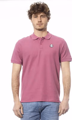 Purple Cotton Men Polo Shirt