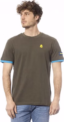 Green Cotton Men T-Shirt