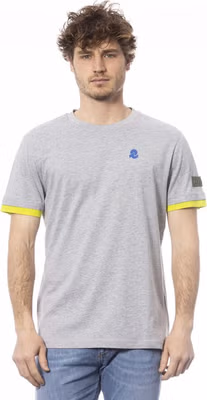 Gray Cotton Men T-Shirt
